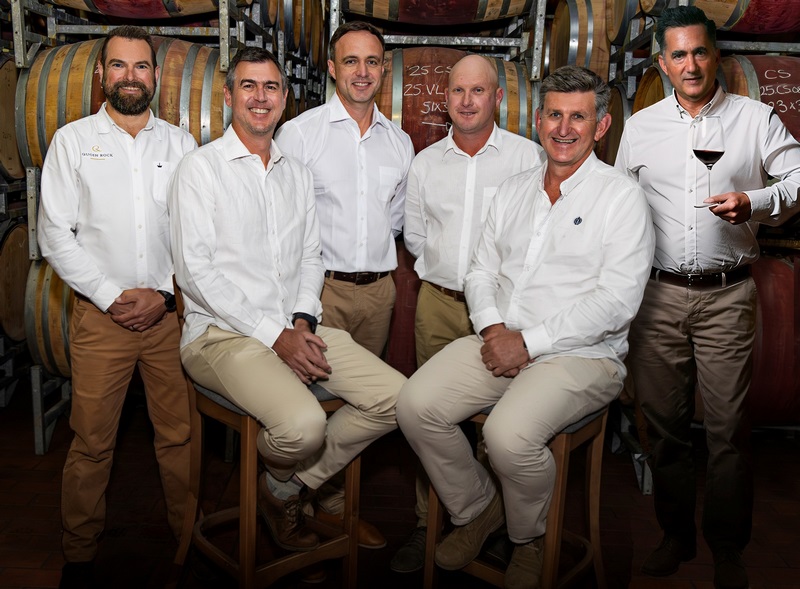 2025 DINERS CLUB WINEMAKER OF THE YEAR FINALISTS
Left to right: Schalk Opperman (Quoin Rock),  Coenie Snyman (Rock of Eye), Johnnie Calitz (Glen Carlou), 
Werner Schrenk (Peter Falke), Louis Strydom (Ernie Els), José Condé (Stark-Condé)
